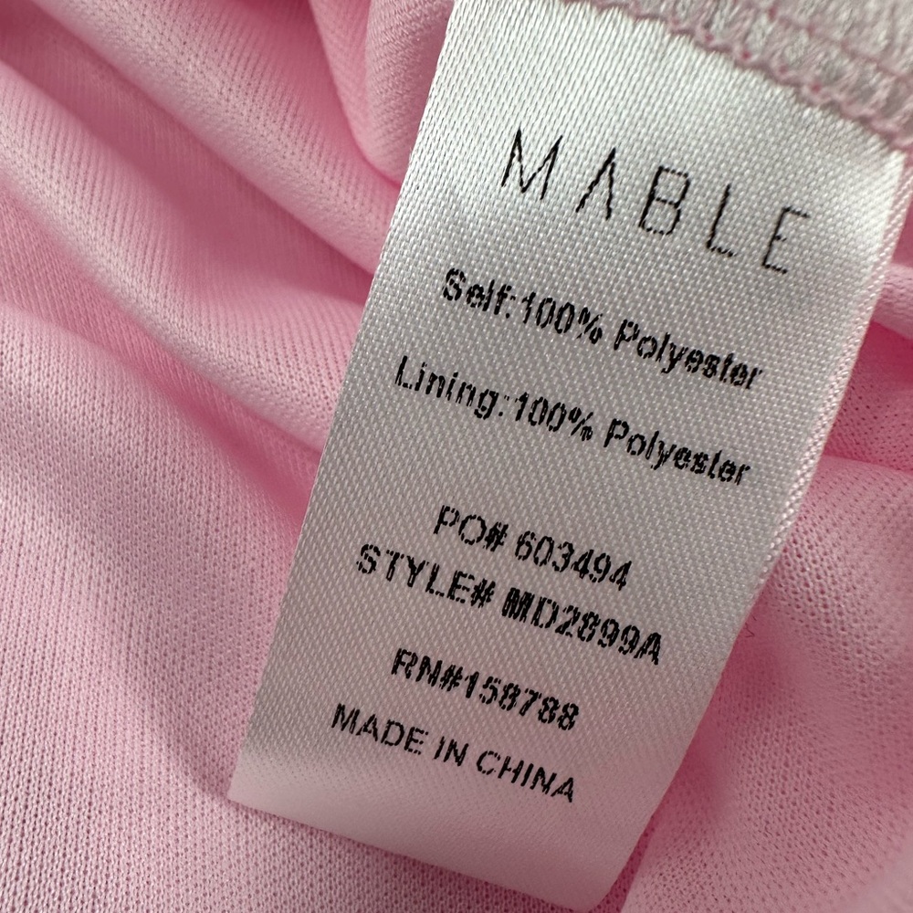 Mable Pink Gingham Puff Sleeve Ruffle Tie Back Mini Dress Coquette Romantic S - Picture 12 of 13